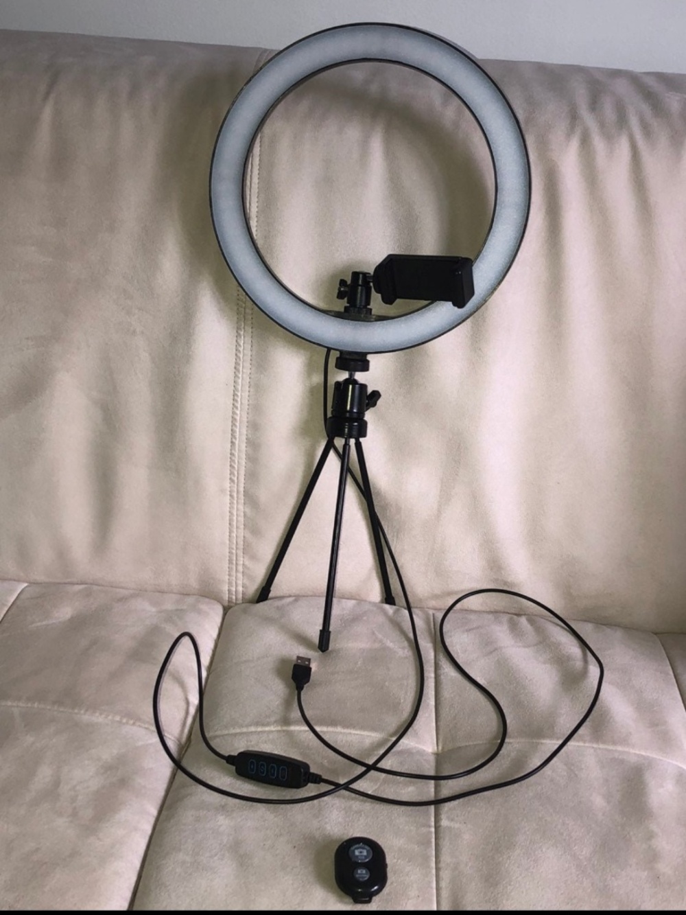 10" LED Ring Light with desktop tripod stand